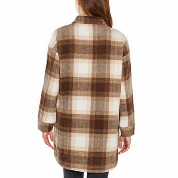 NWT Banana Republic BROWN Bailor Plaid Shirt Jacket Shacket XS X-Small - Picture 3 of 3